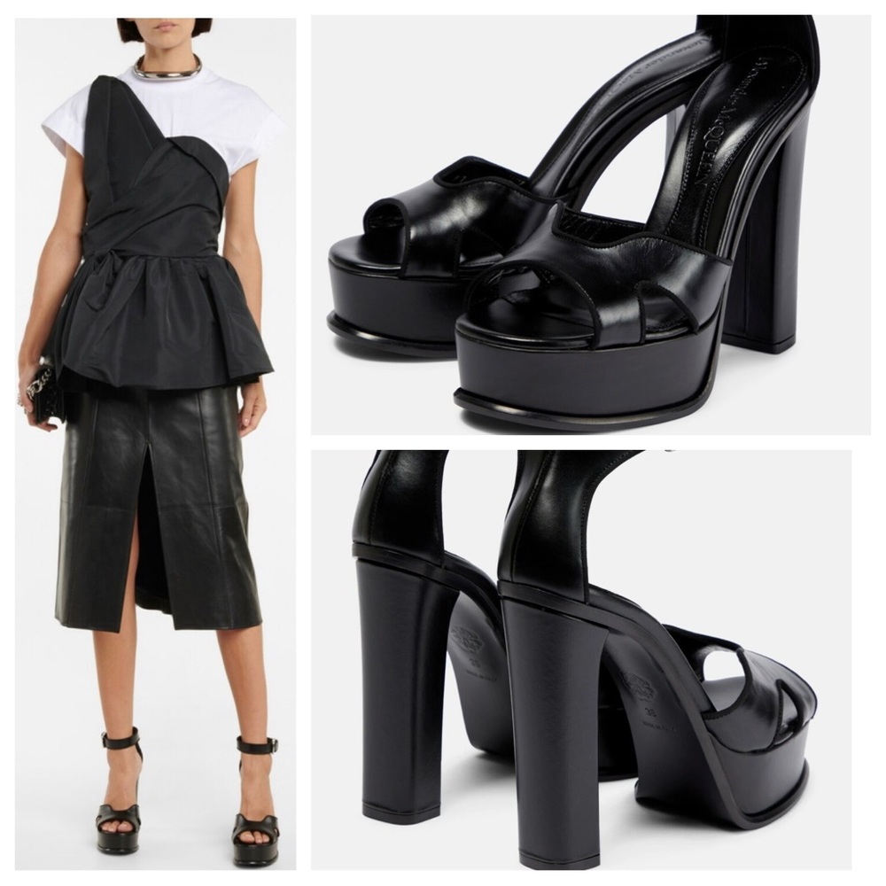 Alexander McQueen Block Heel Platform Sandals